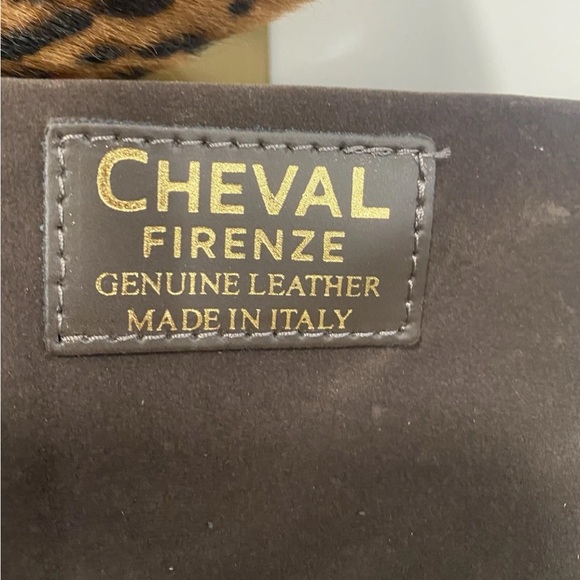 🆕 Cheval Firenze 🇮🇹 Leather Leopard Print Crossbody Handbag With Pouch - Picture 9 of 15